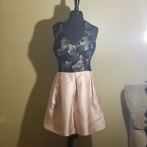 Black and Peach dress.